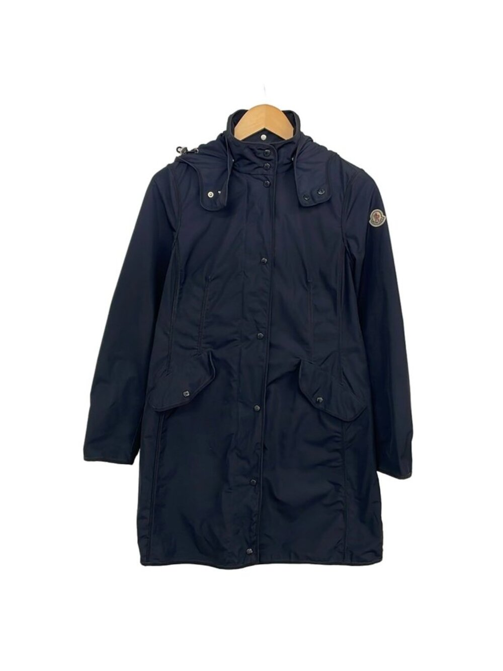 Moncler Coat 2 M Argelia Dark Navy Long Sleeve Spring Autumn